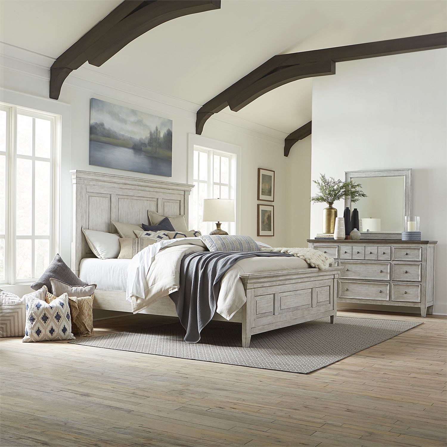 Liberty Furniture Heartland 824BRQPBDM Queen Bedroom Group Elgin
